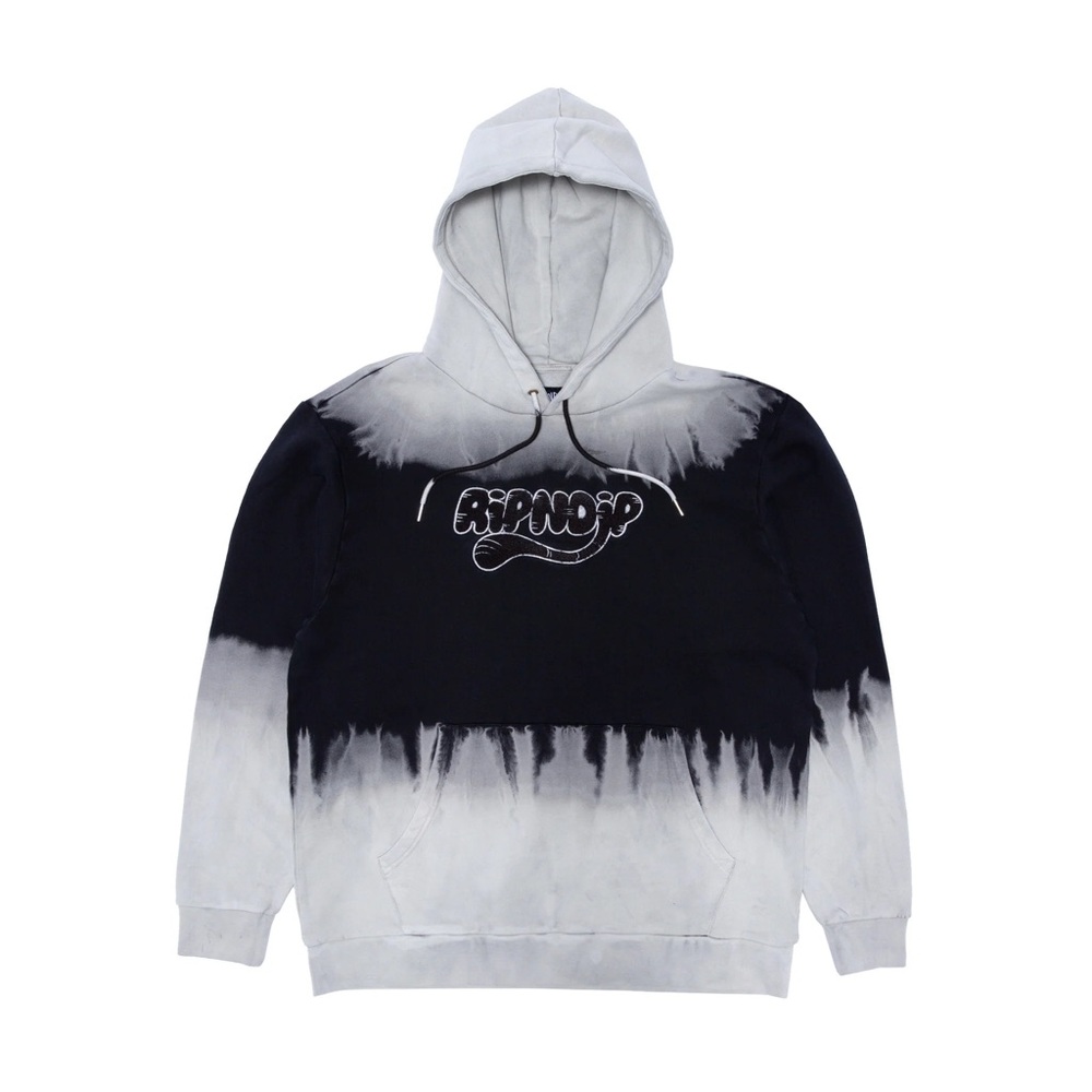 Ripndip Black and White Tie-Dye Hoodie